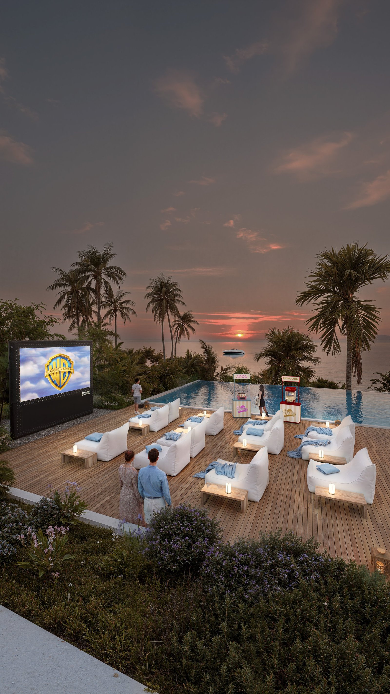 Cine en villa privada Riviera Maya - Sunset Cinema México experiencias exclusivas